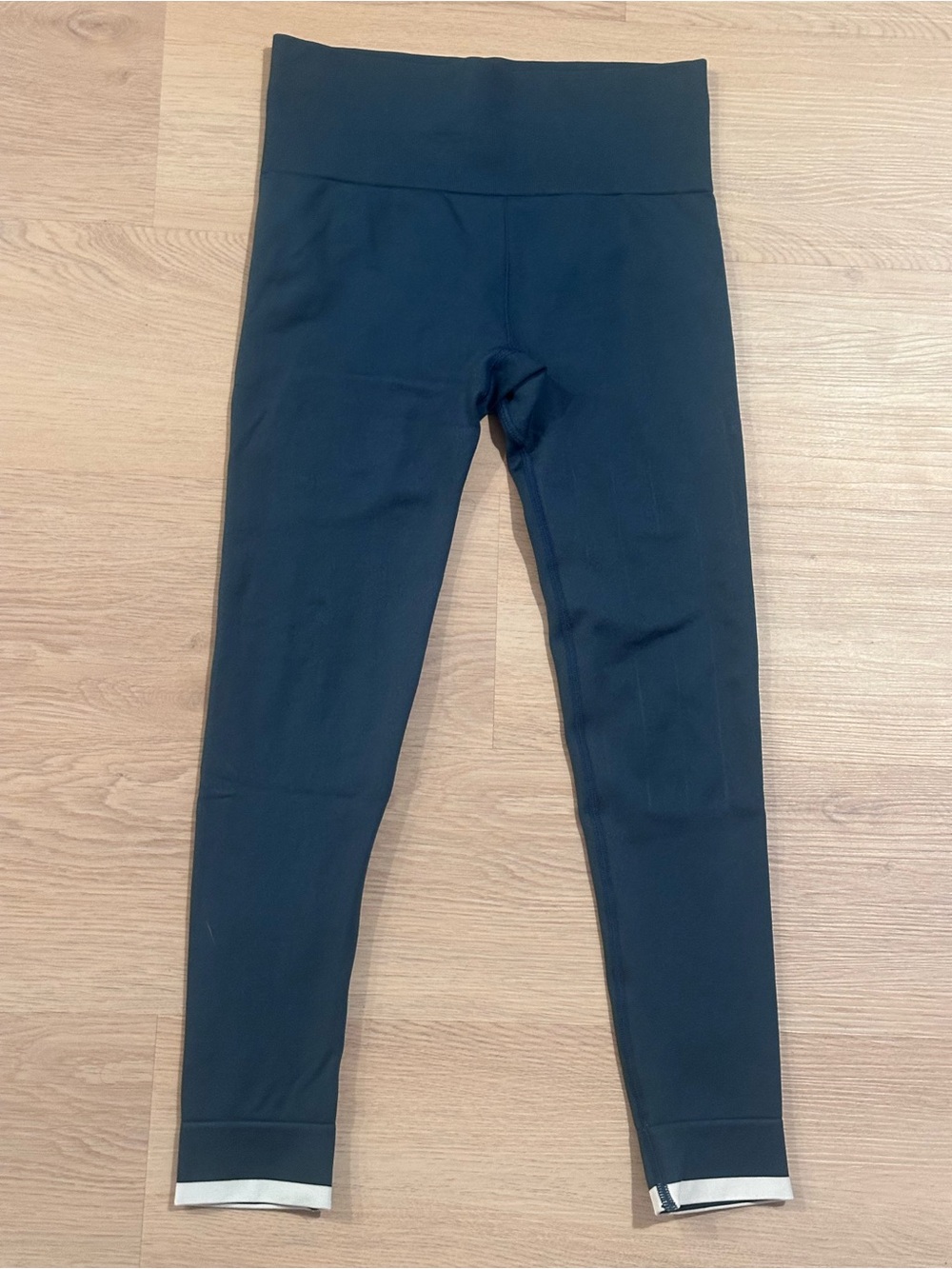 The Upside Kids Black High-Waist Leggings with Cuff Trim